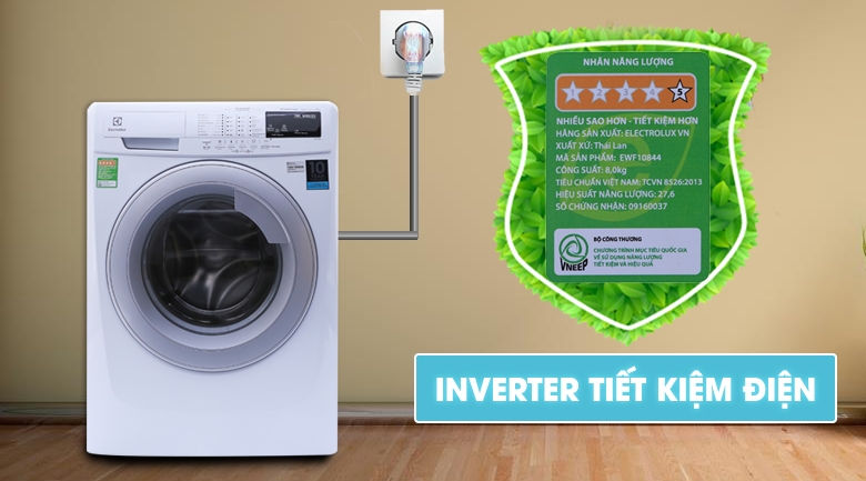Máy Giặt Cửa Trước Electrolux Inverter 8 Kg EWF8024P5WB